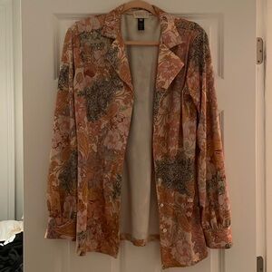 Beach riot x revolve mary blouse in harvest gold paisley size medium